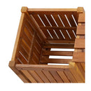 Garden Bench With 2 Planters 150X30X40 Cm Solid Acacia Wood