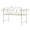 Garden Bench 132 Cm Metal Antique White