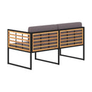 Garden Bench With Cushions 136 Cm Solid Acacia Wood Dark Grey