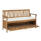 Storage Bench With Cushion 148 Cm Solid Acacia Wood