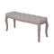 Bench Linen Solid Wood 110 X 38 X 48 Cm Light Grey