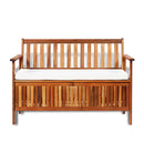 Garden Storage Bench Solid Acacia Wood 120X63X84 Cm