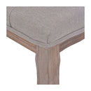 Bench Linen Solid Wood 110 X 38 X 48 Cm Light Grey