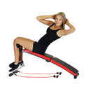 Inclined Sit Up Bench With Resistance Bands