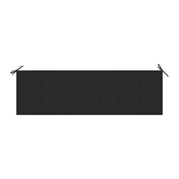 Garden Bench Cushion Black 180X50X4 Cm