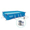 Bestway Swimming Pool Steel Frame Above Ground Rectangular Filter