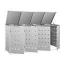 Quadruple Wheelie Bin Shed 240 L Stainless Steel