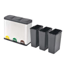 Recycling Pedal Bin Garbage Trash Bin Stainless Steel 3X18 L