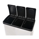 Recycling Pedal Bin Garbage Trash Bin Stainless Steel 3X18 L