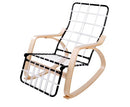 Birch Plywood Adjustable Rocking Arm Chair w/ Fabric Cushion