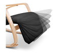 Birch Plywood Adjustable Rocking Arm Chair w/ Fabric Cushion