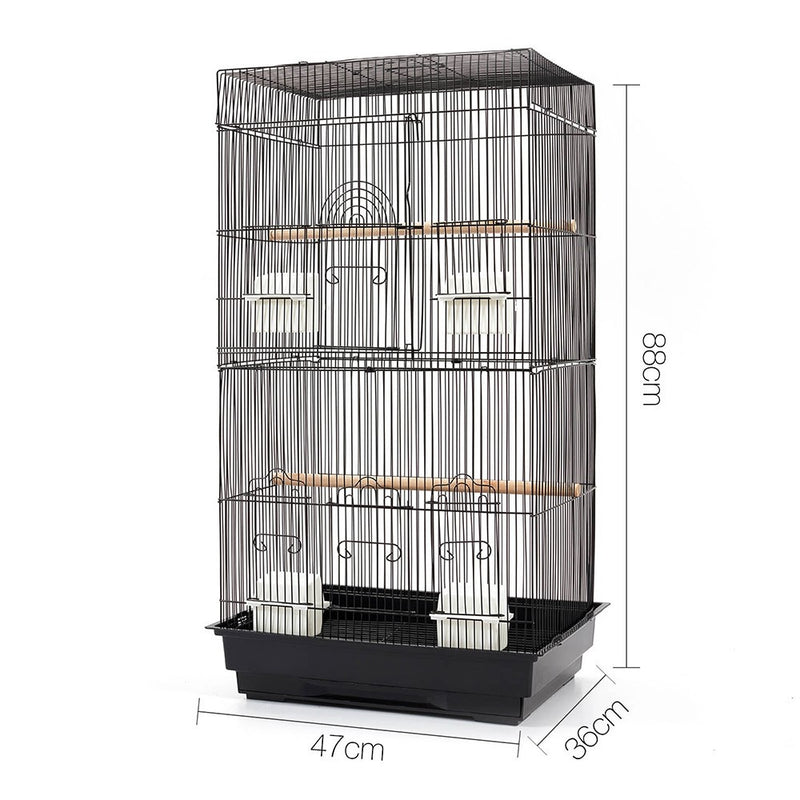 Pet Bird Cage Black Medium - 88CM