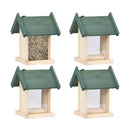 Bird Feeders 4 Pcs Firwood