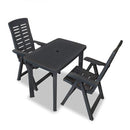 3 Piece Bistro Set Plastic Anthracite