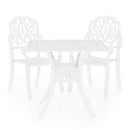 3 Piece Bistro Set Cast Aluminium White