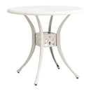 3 Piece Bistro Set Cast Aluminium White 78X72 Cm
