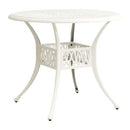 3 Piece Bistro Set Cast Aluminium White 90X74 Cm