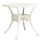 3 Piece Bistro Set Cast Aluminium White 90X74 Cm