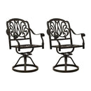 3 Piece Bistro Set With Swivel Cast Aluminium Bronze 62X65 Cm