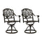 3 Piece Bistro Set With Swivel Cast Aluminium Bronze 62X65 Cm