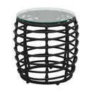 3 Piece Bistro Set Poly Rattan Black