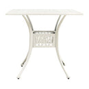 3 Piece Bistro Set With Swivel Cast Aluminium White