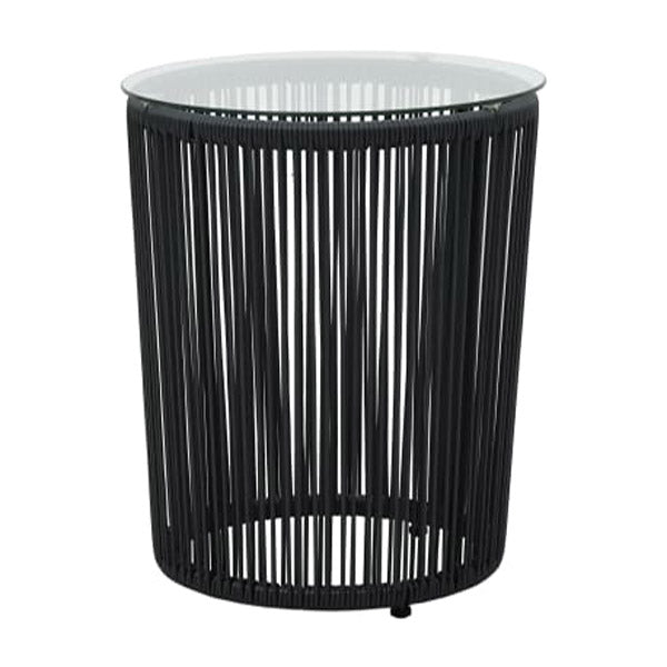3 Piece Bistro Set With Cushions Pvc Rattan Black
