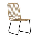 3 Piece Bistro Set Poly Rattan Oak
