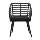 3 Piece Bistro Set Poly Rattan Black