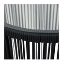 3 Piece Bistro Set With Cushions Pvc Rattan Black