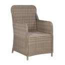 3 Piece Bistro Set With Cushions Poly Rattan Brown And Dark Grey