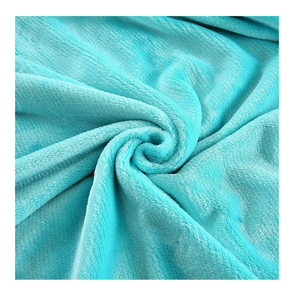 320Gsm 220X240 Cm Ultra Soft Mink Blanket Warm Throw In Teal Colour