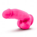 Neo Elite 7 Inch Silicone Dual Density Cock With Balls Neon
