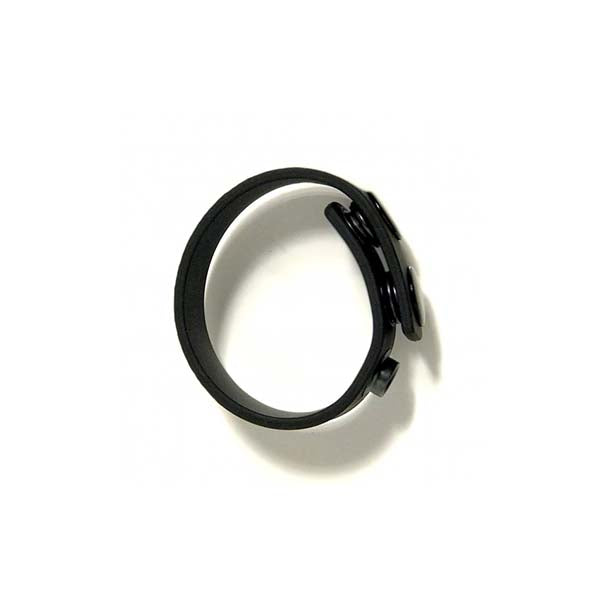 Boneyard Silicone Cock Strap 3 Snap Ring Black
