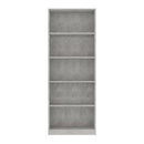 5 Tier Book Cabinet Concrete Grey 60X24X175 Cm Chipboard