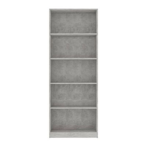 5 Tier Book Cabinet Concrete Grey 60X24X175 Cm Chipboard