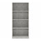 4 Tier Book Cabinet Concrete Grey 60X24X142 Cm Chipboard