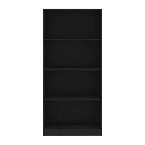 4 Tier Book Cabinet Black 60X24X142 Cm Chipboard