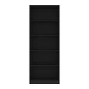 5 Tier Book Cabinet Black 60X24X175 Cm Chipboard