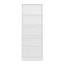 5 Tier Book Cabinet High Gloss White 60X24X175 Cm Chipboard