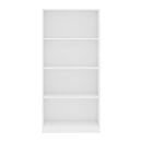 4 Tier Book Cabinet White 60X24X142 Cm Chipboard