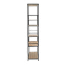 Bookcase Solid Firwood And Steel 90 X 35 X 180 Cm