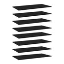 Bookshelf Boards 8 Pcs Black Chipboard