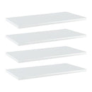 Bookshelf Boards 4 Pcs High Gloss White 60X30 Cm Chipboard