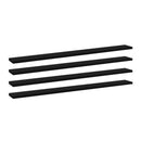 Bookshelf Boards 4 Pcs Black 100X10 Cm Chipboard