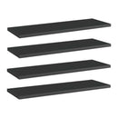 Bookshelf Boards 4 Pcs High Gloss Black 60X20 Cm Chipboard