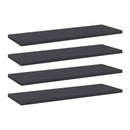 Bookshelf Boards 4 Pcs Grey 60X20 Cm Chipboard