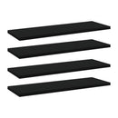 Bookshelf Boards 4 Pcs Black 60X20 Cm Chipboard