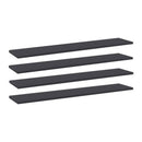 Bookshelf Boards 4 Pcs Grey 100X20 Cm Chipboard