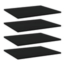 Bookshelf Boards 4 Pcs Black 60X50 Cm Chipboard